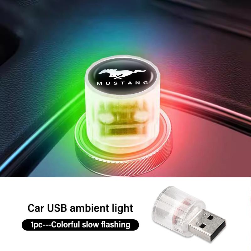For Ford D258 Car USB LED Ambient Light Decorative Atmosphere Lamp For Ford Escort KA Flex Everest KA Expedition Falcon Fusion