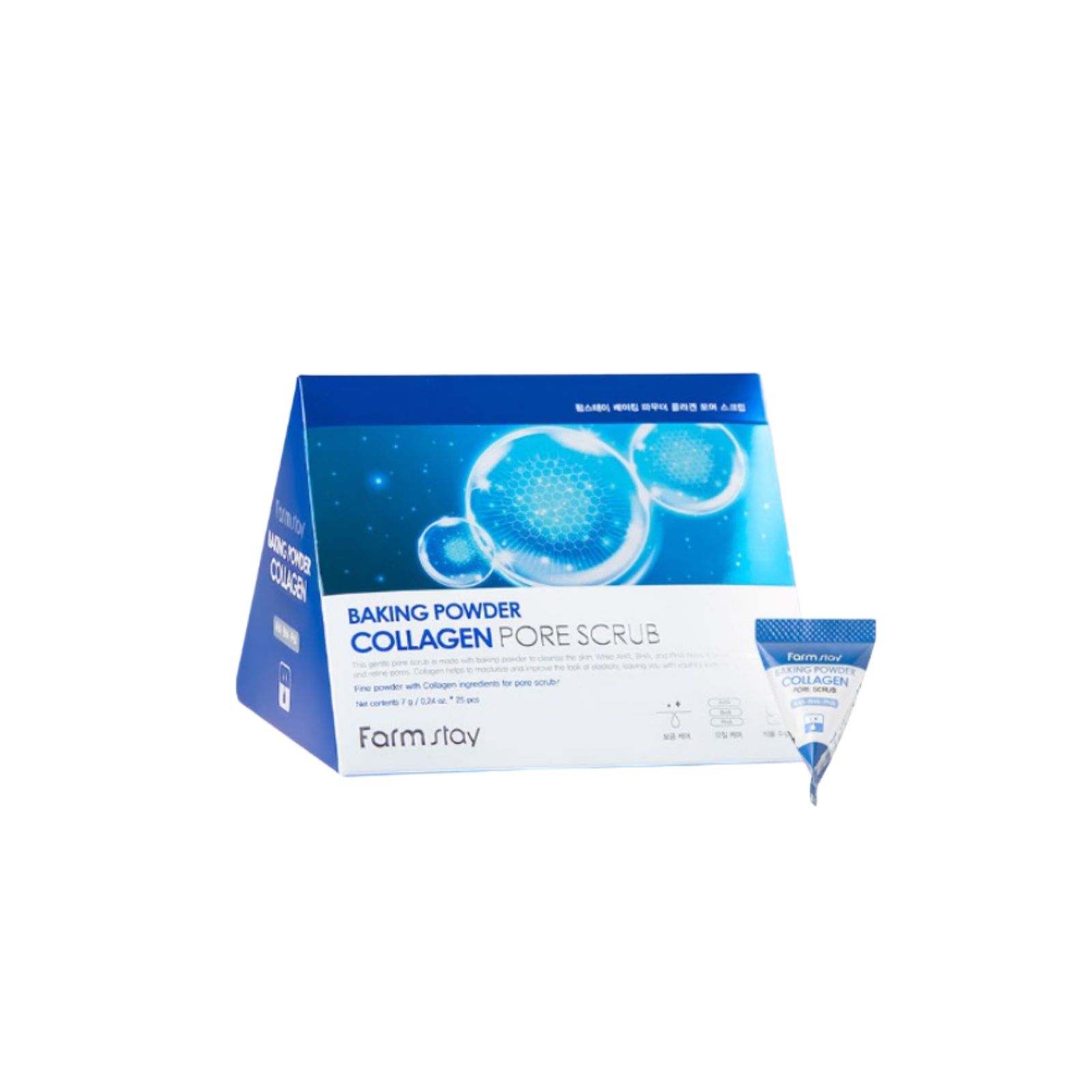 Farmstay Baking Powder Collagen Pore Scrub(25 Pouches) 7g 25ea 1set