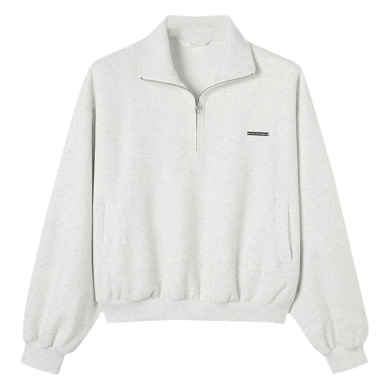 TonLion Women's Half-Zip Lapel Sweatshirt
