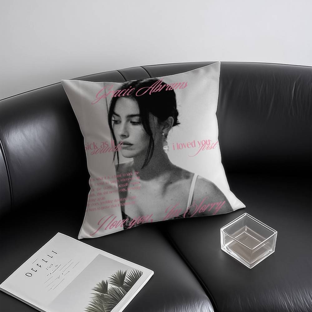 

G-Gracie Abrams Pillow Case Anti-dustmite Invisible zipper Sofa Bed 12x12Inch