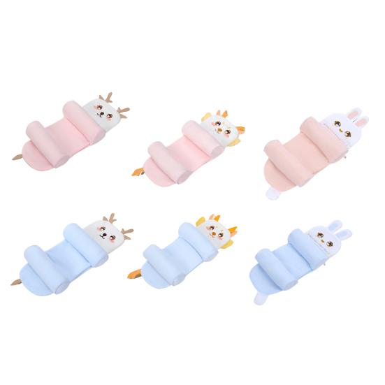 Baby Support Pillow Soft Breathable Infant Head Cushion for Newborns 0-12 Months Sleeping Lightweight Travel-friendly Baby Shaped Pillowcase