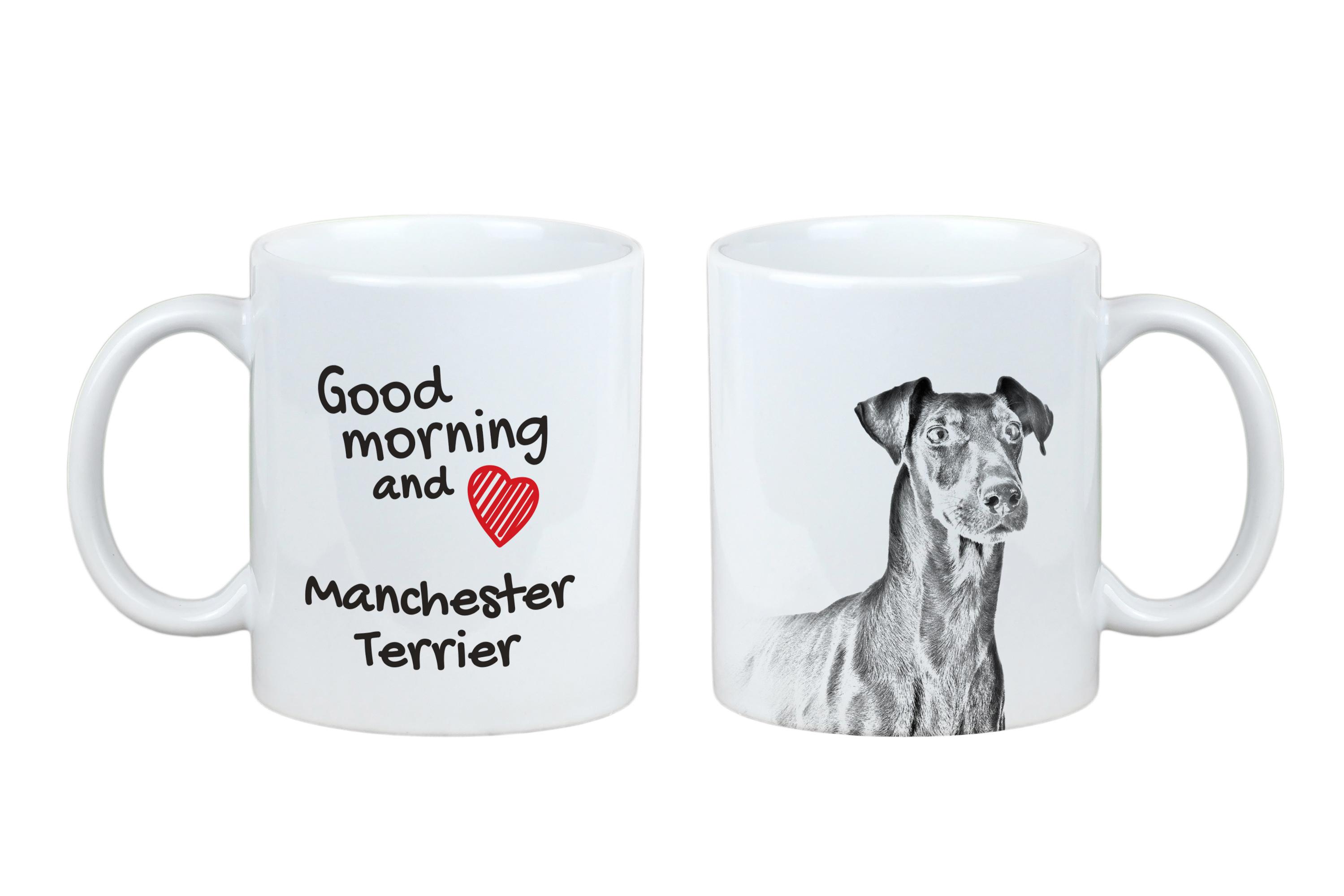 

Manchester Terrier - cup with a dog, personalized cup with a print, a classic gift for everyone from the Art-Dog brand білий