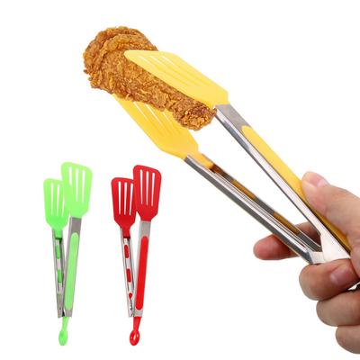 HILIFE Salad Serving BBQ Tongs Pizza Bread Steak Clip Creative Stainless Steel Handle Utensil Non-Stick Kitchen Tongs