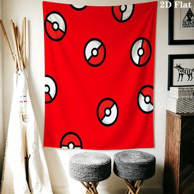 Pokemon Wall Tapestry Aesthetic Wall Hanging Printed Fabric Blanket Decorative Tapestries for Bedroom Living Room Home Decor