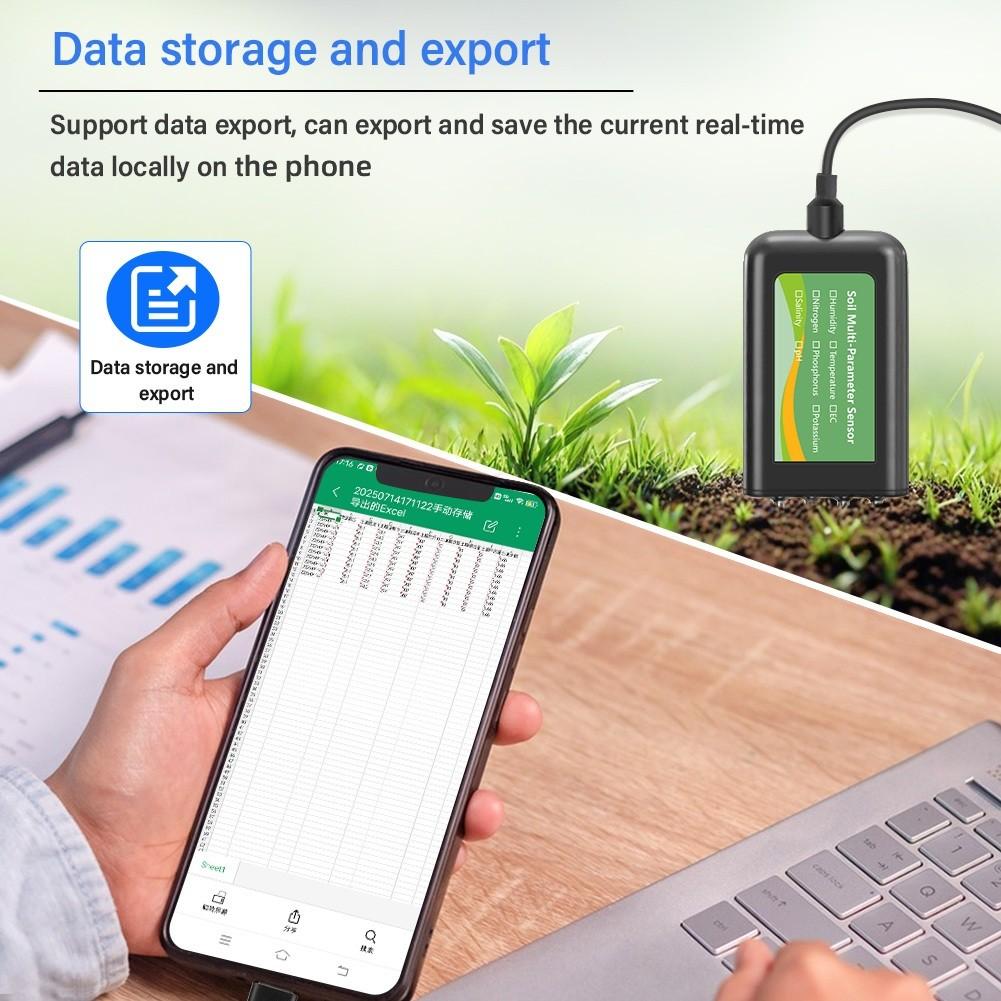 Przenośny Kompleksowy Czujnik Gleby 8 w 1 Wodoodporny i Odporny na Korozję IP68 Wysokoprecyzyjna Sonda Szybki Detektor Testowania Gleby