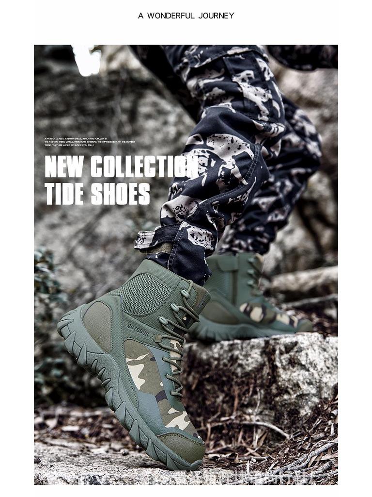 Magnum Plus Size Breathable Tactical Hiking Boots - Wear-Resistant Military Mid-Cut Combat Footwear