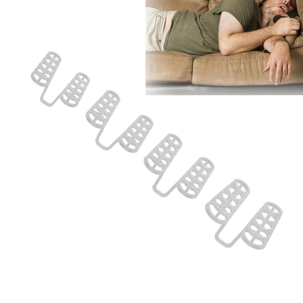 4 Stück Mini Anti-Schnarch Nasenklammer Transparent Bequem Schlafhilfe Schnarchstopp Gerät