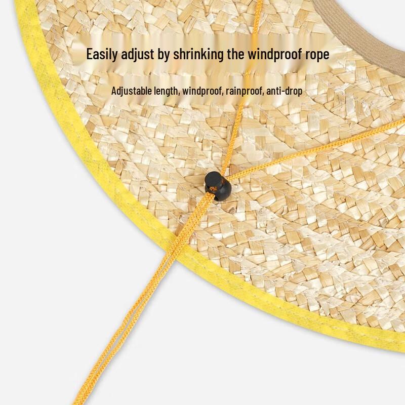 Farmer's Wide Brim Wheat Straw Sun Hat