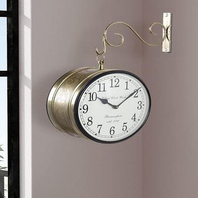 Station Wall Clock Hanging Style Platform Railway Clock Home Decor