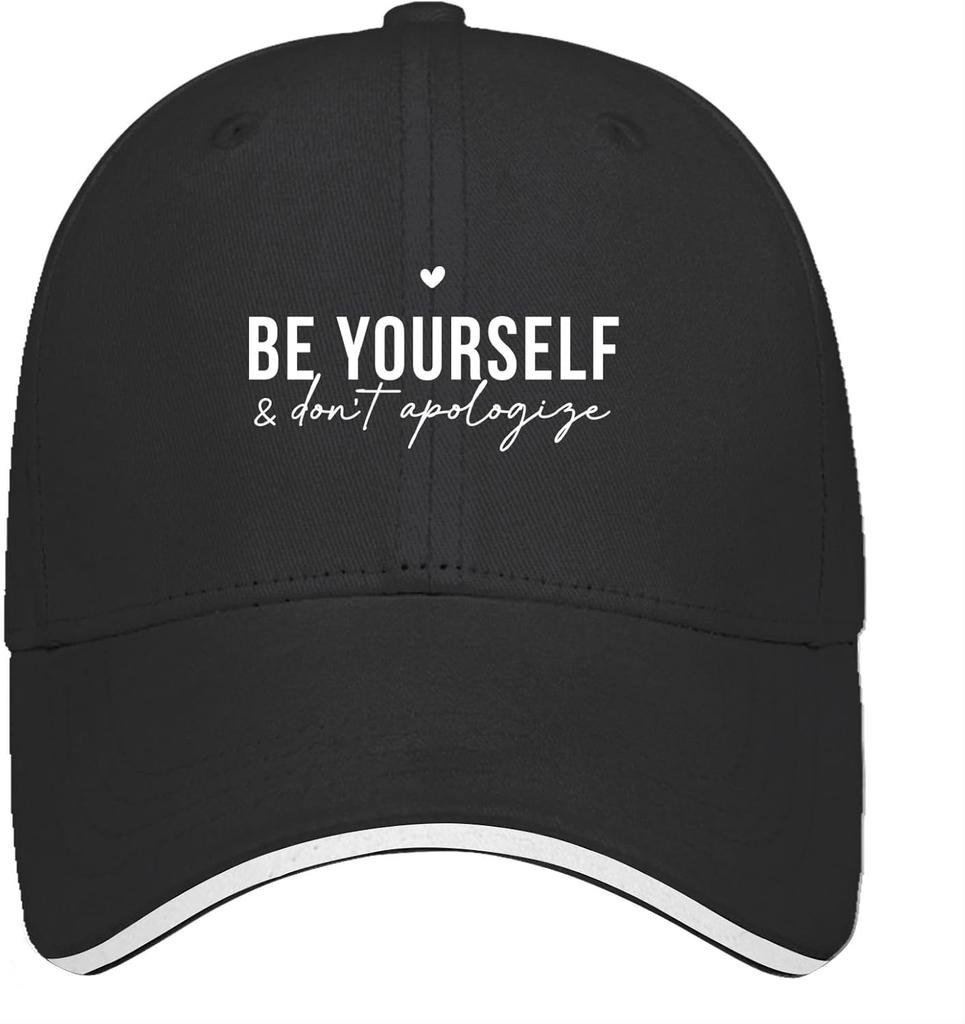 Be Yourself Dont Apologize Adjustable Baseball Cap Polyester Casual Sun Protection Sports Cap