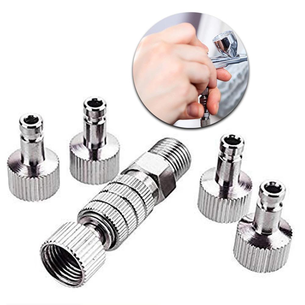 Quick Release Fitting Adapter Set for Airbrush with 5 Male and Female Connectors for Convenient Airbrush Changes