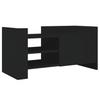 Vidaxl Szafka Pod Tv, Czarna, 80X35X40 Cm, Materiał Drewnopochodny