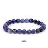 She Yao Natürlicher Kristallachat Tigerauge Armband - Modeschmuck mit einzelnen runden Perlen