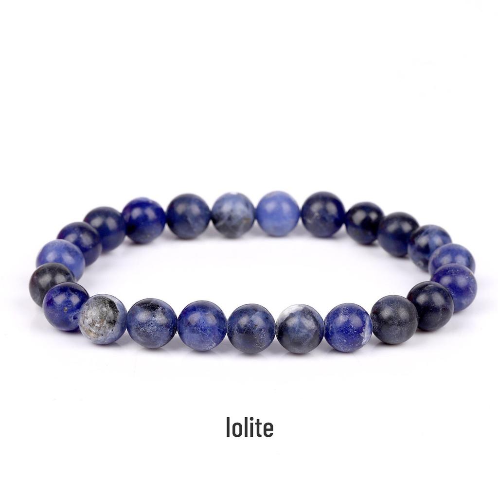 She Yao Natürlicher Kristallachat Tigerauge Armband - Modeschmuck mit einzelnen runden Perlen