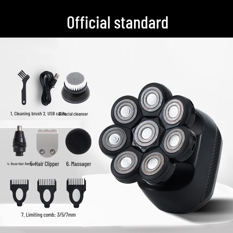 Многоцелевая бритва и электробритва с 8 лезвиями для бритья головы