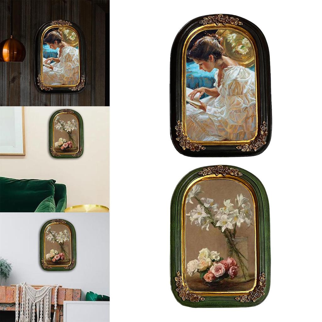 Retro Polyresin Picture Display Frame Wall Hanging Photo Gallery Art Home Decor Inner Frame 13Cmx20cm Decoration Easily Install