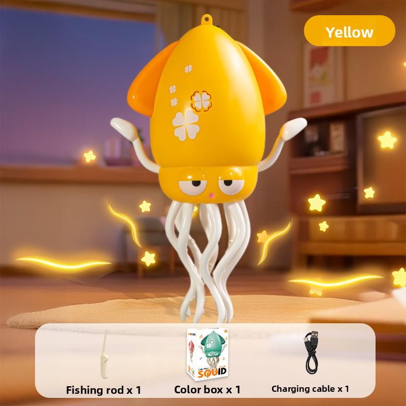 Electronic Funny Dancing Octopus Toy with Light Music Crawling Auto-sensing Avoiding Obstacles Kids Interactive Development Gift жёлтый