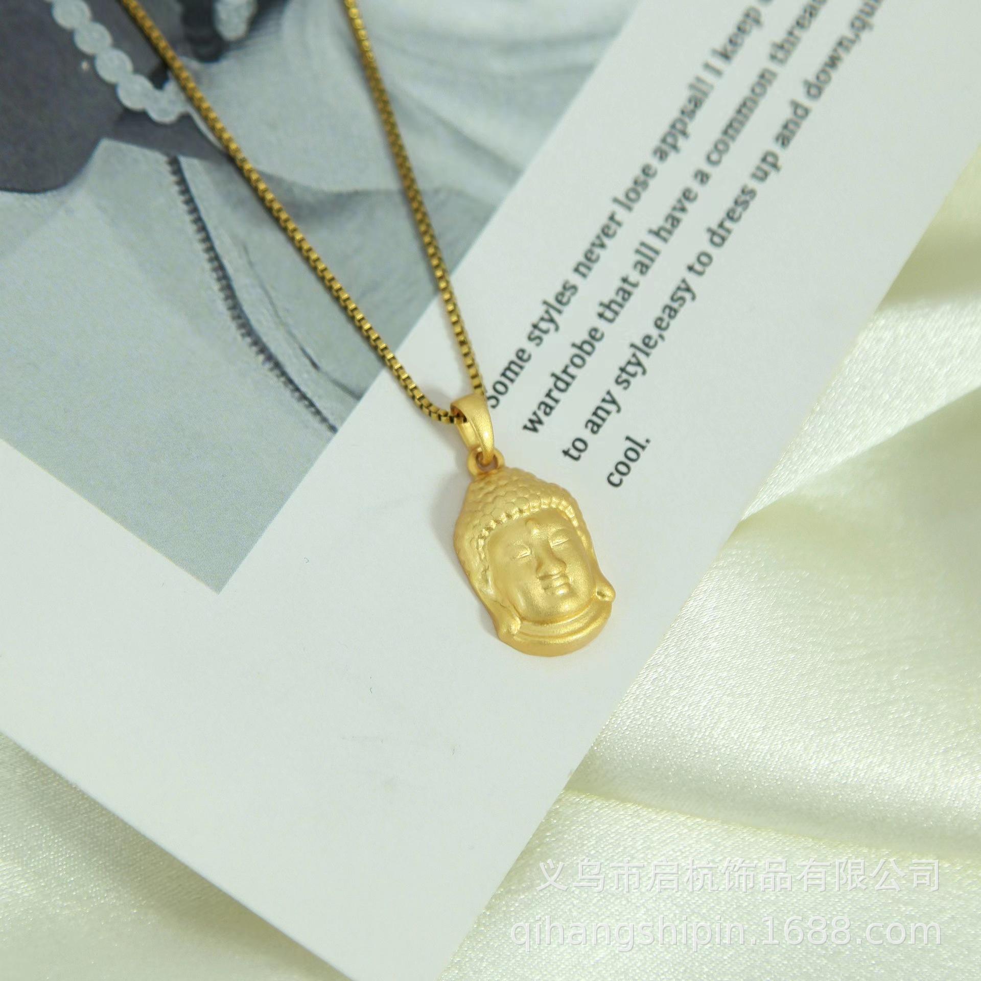 

Ожерелье с головой Будды Этнический стиль Ретро Универсальные мужские и женские аксессуары