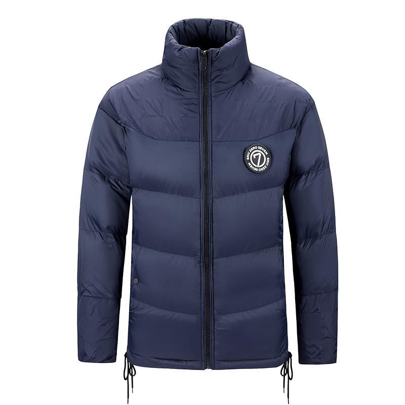 

Новая зимняя мужская повседневная теплая одежда, куртки с начесом и утолщенные с несколькими карманами, одежда. XXXXL темно-синий