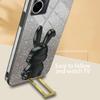 For Oppo A57 (2022) 5G/A77 5G/Realme Q5i/Realme V23 5G Rabbit Cellphone Case PC+TPU Cover with Kickstand