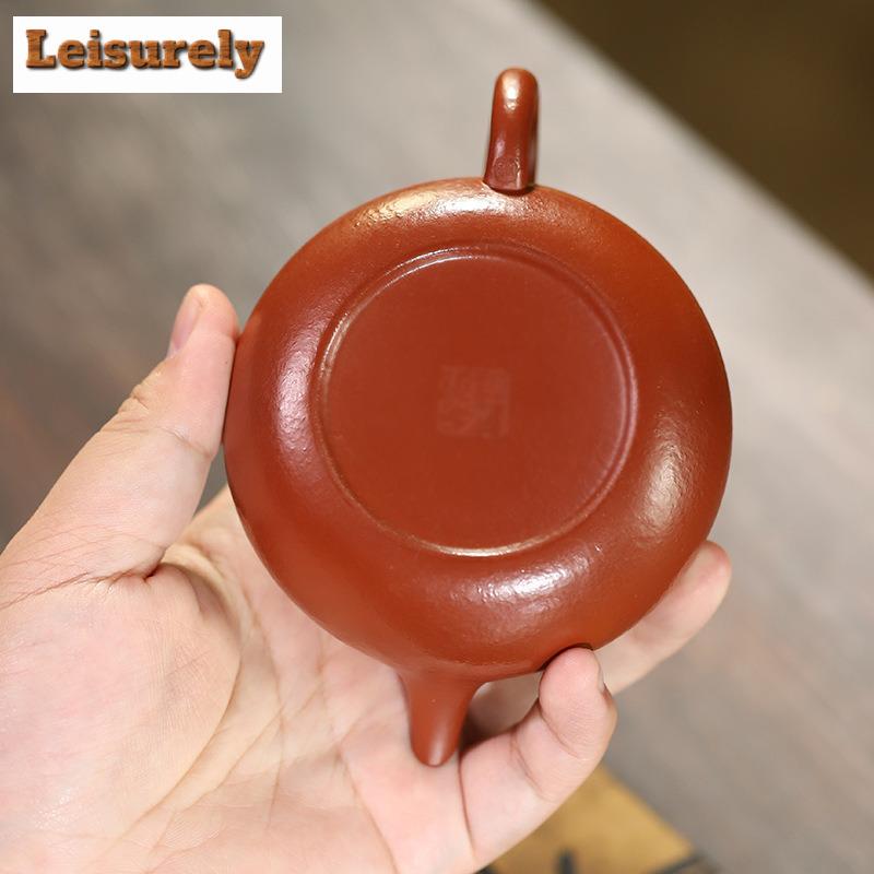 210ml Retro Yixing Purple Clay Teapots Master Handmade Pot Raw Ore Coarse Sand Zhu Mud Tea Maker Kettle Zisha Tea Set Tea Items