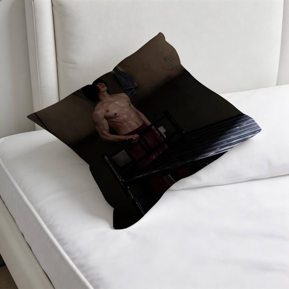

Actor Lee Jehoon Square Pillow Cover Decorative Throw Pillow Case for Sofa Couch Bed Home Car Living Room Decoration 30x30 cm