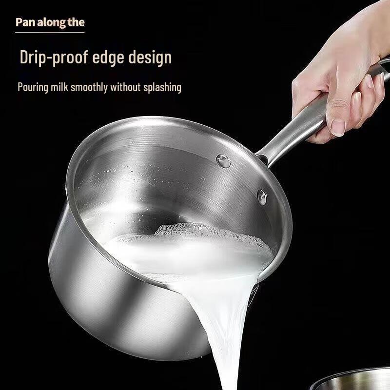 Shangheng 3-Piece 16cm 304 Stainless Steel Milk/Soup Pot Set