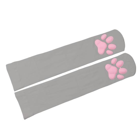 Cat Paw Thigh High Socks for Women 3D Toe Beans Cat Claw Pad Socks Elastic Knee-High Stockings with Silicone Grips Animal Cosplay Outfit