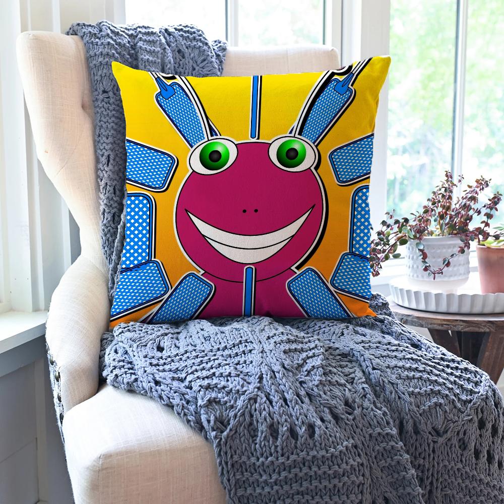 B-Bugbo Cartoon Cute Pillow Case Square Pillow Bedroom Sofa Leisure Comfort Cushion Car Living Room Home Decoration 40X40