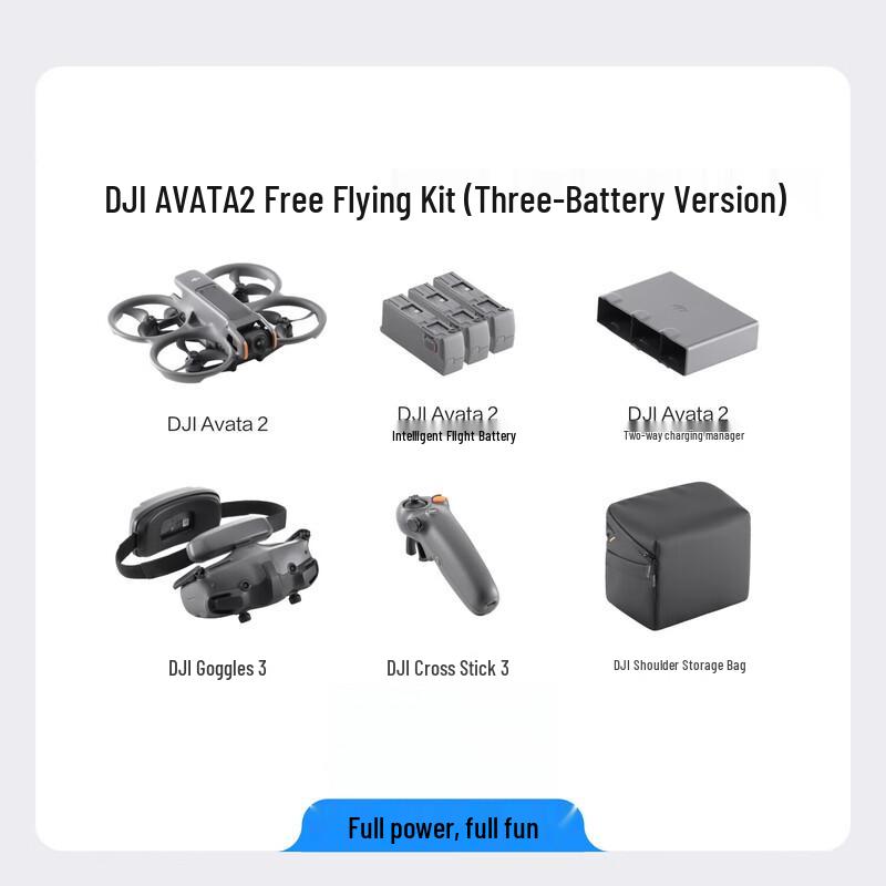 DJI Avata 2 FPV Drone Fly More Combo (3 Batteries) (CN version)
