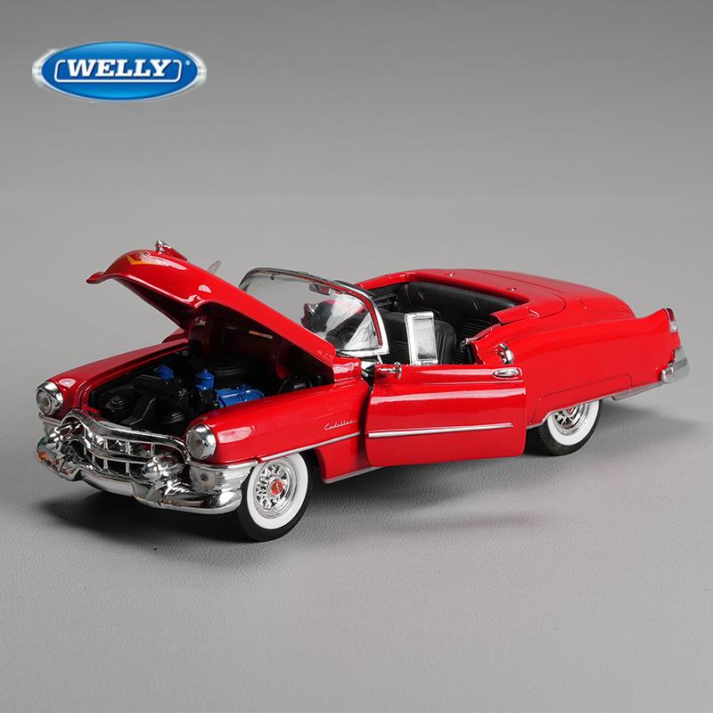 Welly 1:24 Cadillac Eldorado Alloy Sports Car Model Diecast Metal Classic Retro Old Vehicles Car Model High Simulation Kids Gift