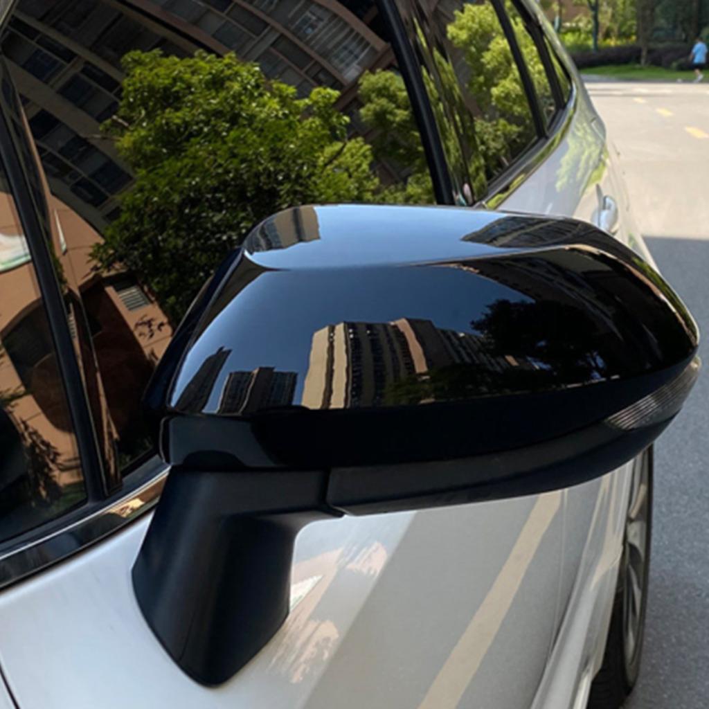 1 Pair Black ABS Car Front Left &amp; Right Side Door Rear View Mirror Cover Trim Cap Fit for Toyota Corolla