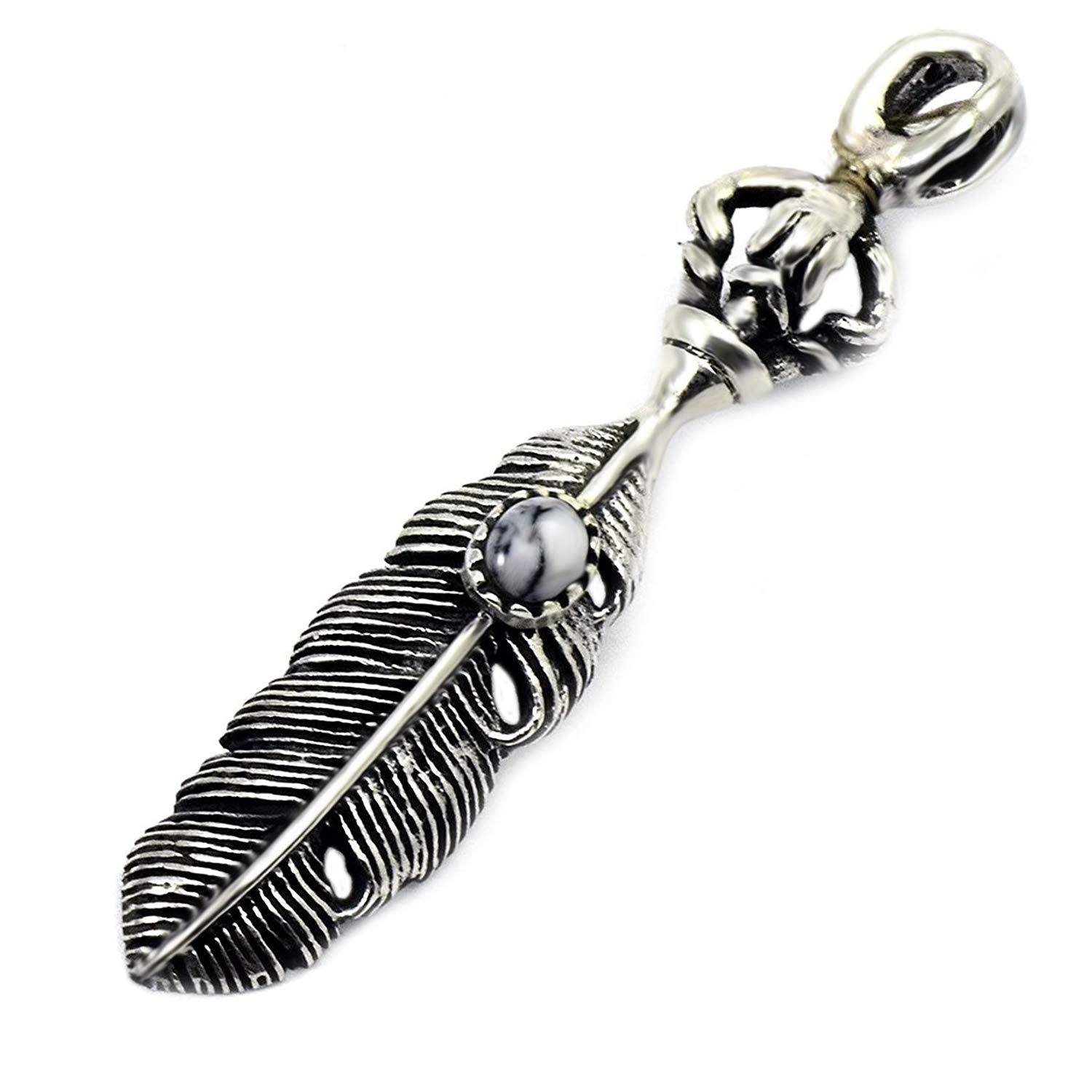 [STERLING SILVER 925] Silver Indian Turquoise Native American Pendant for Men and Women AMTHGTO-040