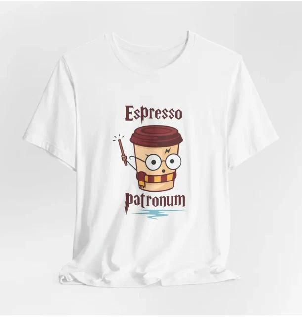 Espresso Patronum T-Shirt | Harry Potter gift | Coffee Wizard Graphic Tee M