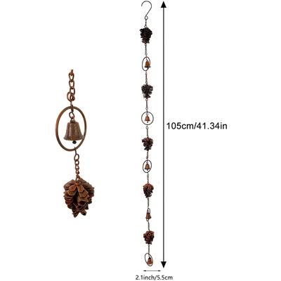 Pinecone Shaped Rain Chain Metal Rain Chain Gutter Rain Chain Downpipe Outdoor Rain Catcher Decorate Pine Cones Rain Chain