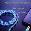 Data Line LED Magnetic Micro USB Cable Android Type-C IOS Fast Charging Cable for Mobile Phone
