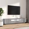 vidaXL 2-tlg. TV-Schrank-Set LED-Leuchten Grau Sonoma Holzwerkstoff
