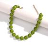New Trendy Green Acrylic Geometric Beads Choker for Women Fashion Resin Crack Flat Circle Beaded Necklace Boho Jewelry Gift