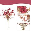 Fall Artificial Violet Flower UV Resistant Fake Silk Flower Home Halloween Harvest Festival Table Centerpiece Indoor Outdoor Faux Bloom Decoration