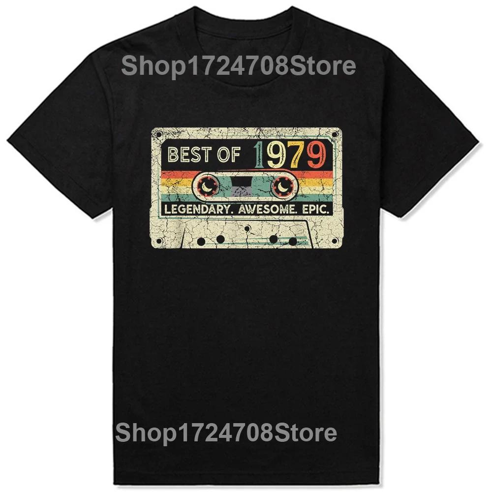 Vintage 1979 Limited Edition 45 Years Old 45th Birthday T Shirts Gifts Cotton Summer Tees Tops Men's Short Sleeve T-shirt