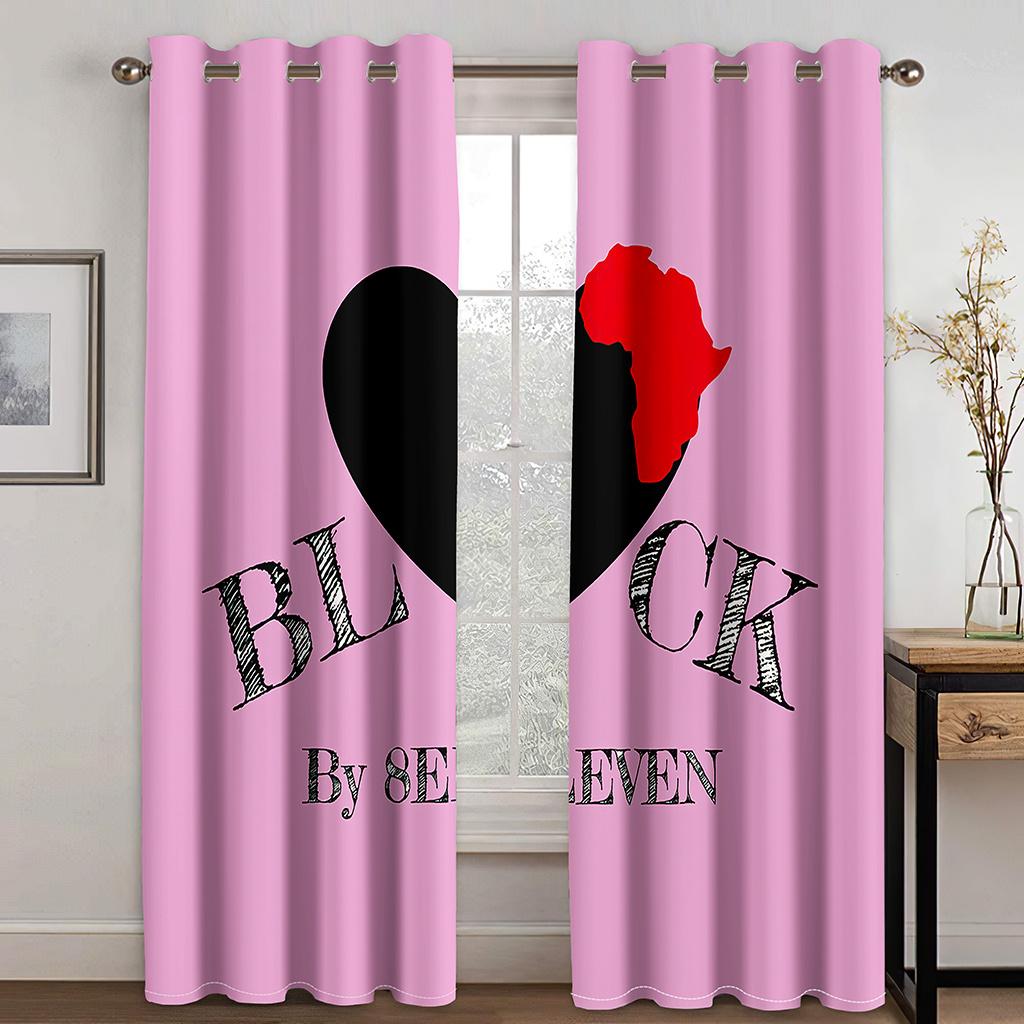 Minimalistisches Liebe Blumiges Frohen Valentinstag Fenstervorhänge für Schlafzimmer Küche Wohnzimmer Arbeitszimmer Fensterdekoration Heimdekoration