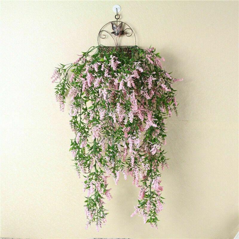 Stunning Artificial Lavender Ivy Flower Vine Garland For Wall Hanging Decor