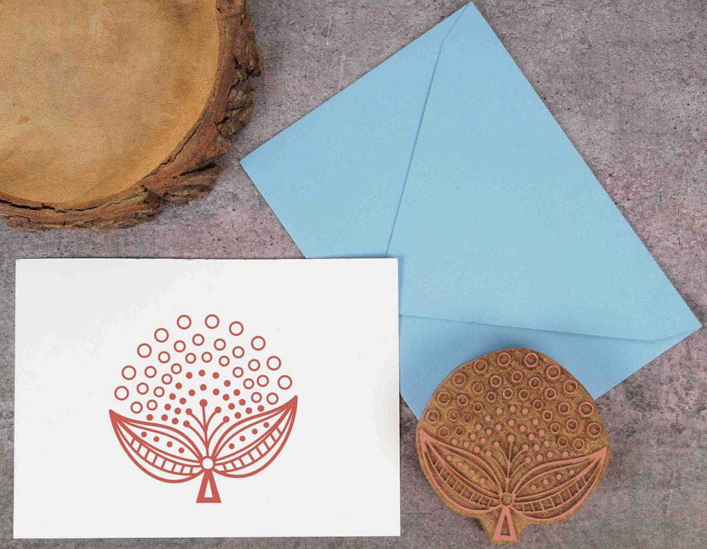 IBA Indianbeautifulart Textile Printing Block Asian Floral Leaf Motif Hand Carved Wooden Stamp Wood Block Printing