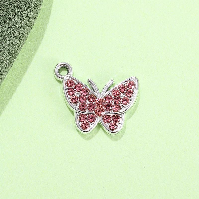 Breloque Pendentif Papillon Strass Coloré pour Bijoux, Charme pour Bracelets, Chevillères et Colliers DIY