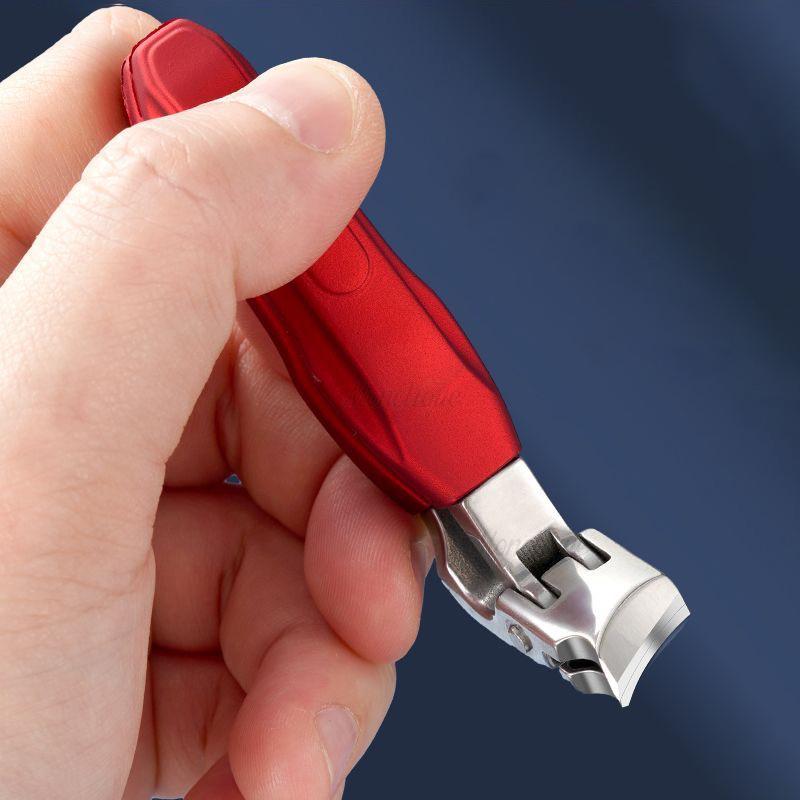 Stainless Steel Curved Nail Clippers Sharpest Nail Cutter for Adult Men Women with Swing Out Nail Cleaner