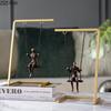 Metal Swing Character Abstract Crafts Statue Golden Swing Figures Metal Sculpture Desk Decoration Ornaments Modern Home Decor