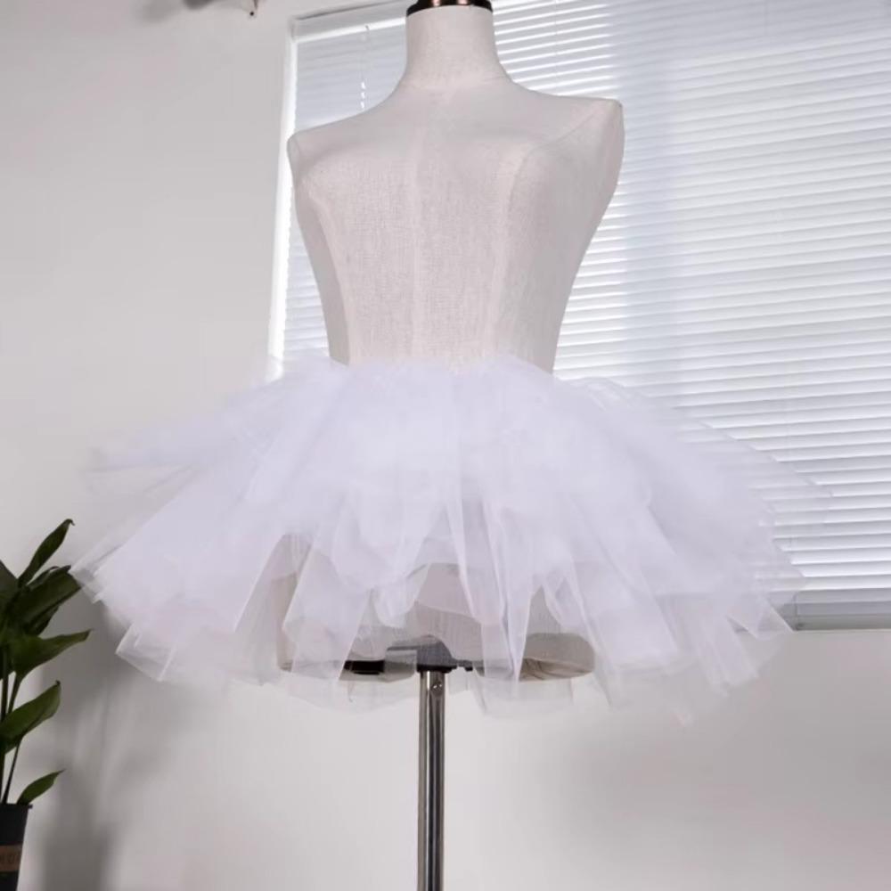 Short Bridal Boneless Petticoats Super Stuffed Tulle Dress Lolita Underskirt  Wedding Accessories