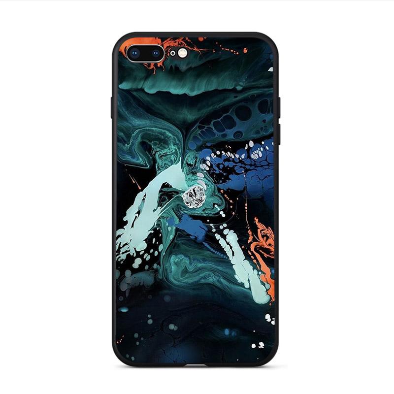 Weiche Telefonhülle mit glänzender Granitstein-Marmorstruktur für iPhone X XS XR 11 Pro Max SE2020 6s 6 7 8 plus 5 5S 10 TPU-Schale