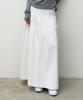 Daiaegeuneol Stitched Trapeze Skirt (White)