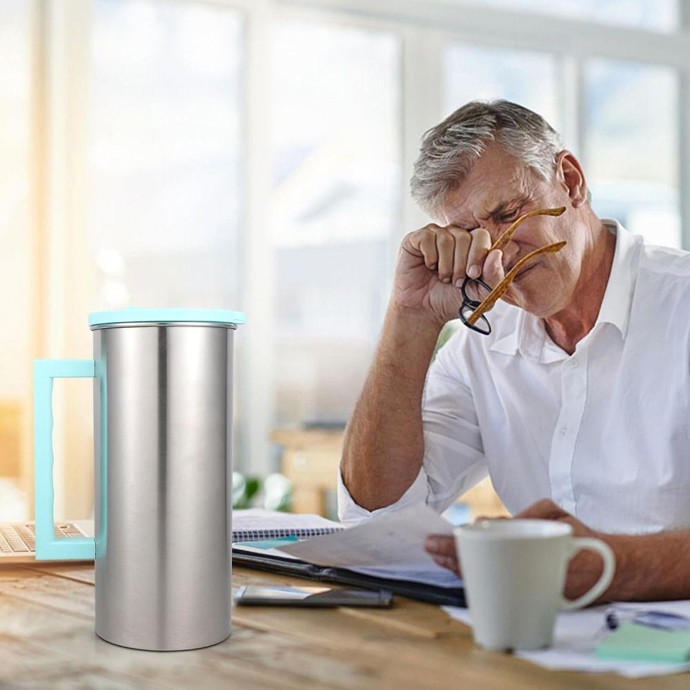 Stainless Steel Large Water Jug Flip Top Lids Iced Tea Pitcher Metal Water Bottle  Travel